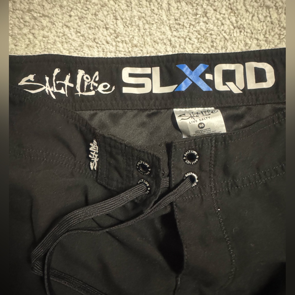 Salt Life Black SLX-QD Board Shorts